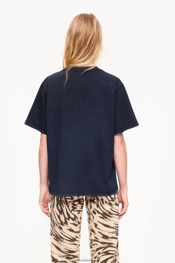 Bimba Y Lola t-shirt med bomuldslogo 46TD4J261sort