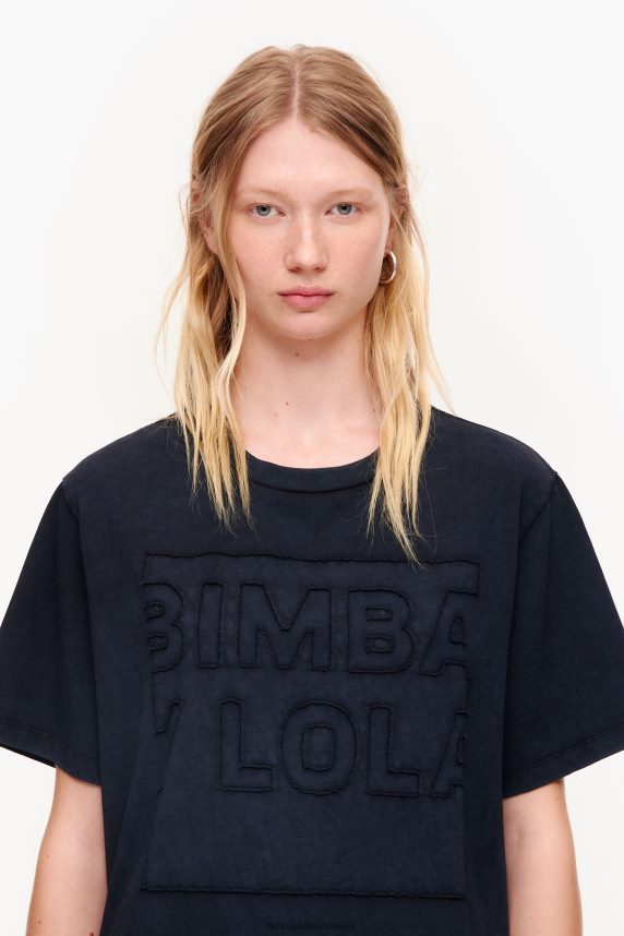 Bimba Y Lola t-shirt med bomuldslogo 46TD4J261sort