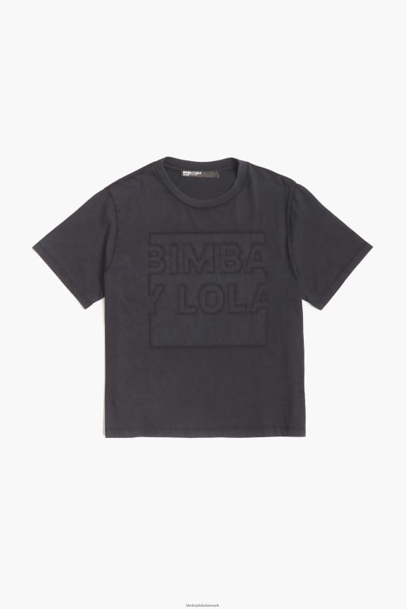 Bimba Y Lola t-shirt med bomuldslogo 46TD4J261sort