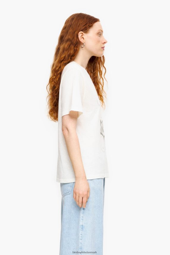 Bimba Y Lola t-shirt med pandabjørnetryk 46TD4J271ecru