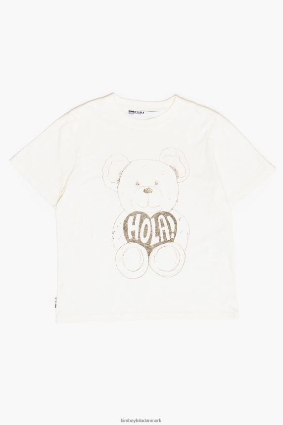 Bimba Y Lola t-shirt med pandabjørnetryk 46TD4J271ecru