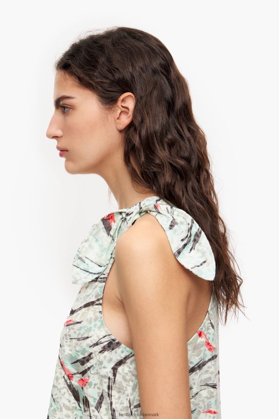 Bimba Y Lola t-shirt med sommerfuglevingetryk 46TD4J304mynte