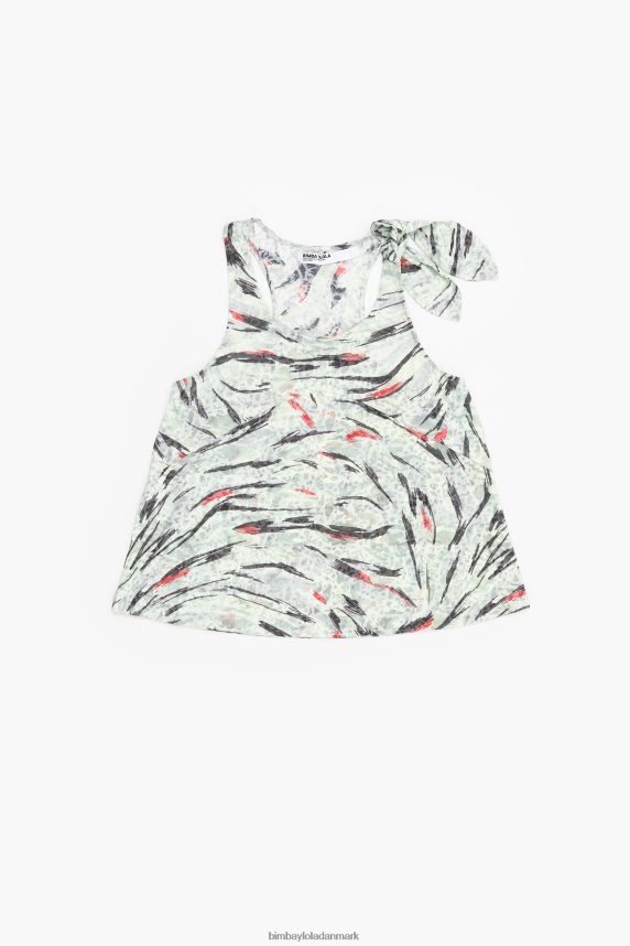 Bimba Y Lola t-shirt med sommerfuglevingetryk 46TD4J304mynte
