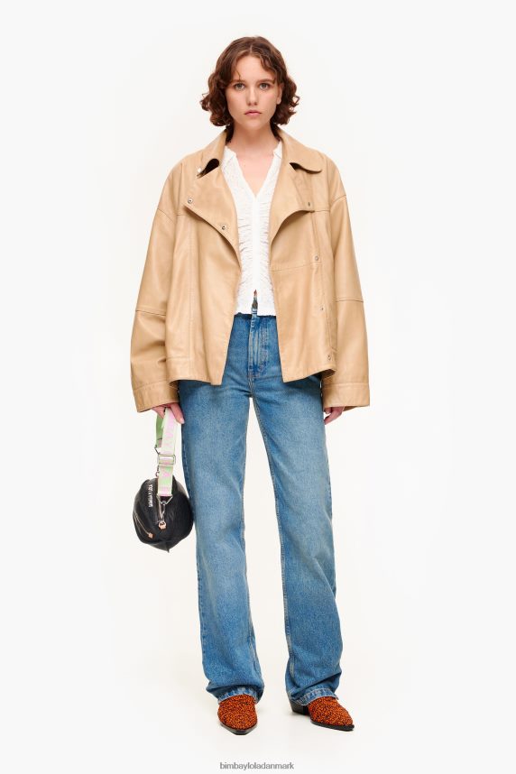 Bimba Y Lola tekstureret t-shirt med knapper 46TD4J287elfenben