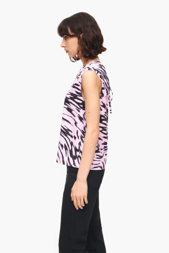 Bimba Y Lola tofarvet t-shirt i bomuld med sommerfuglevinger 46TD4J299lyserød