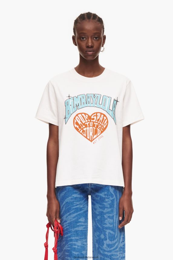 Bimba Y Lola universitets logo t-shirt 46TD4J277hvid